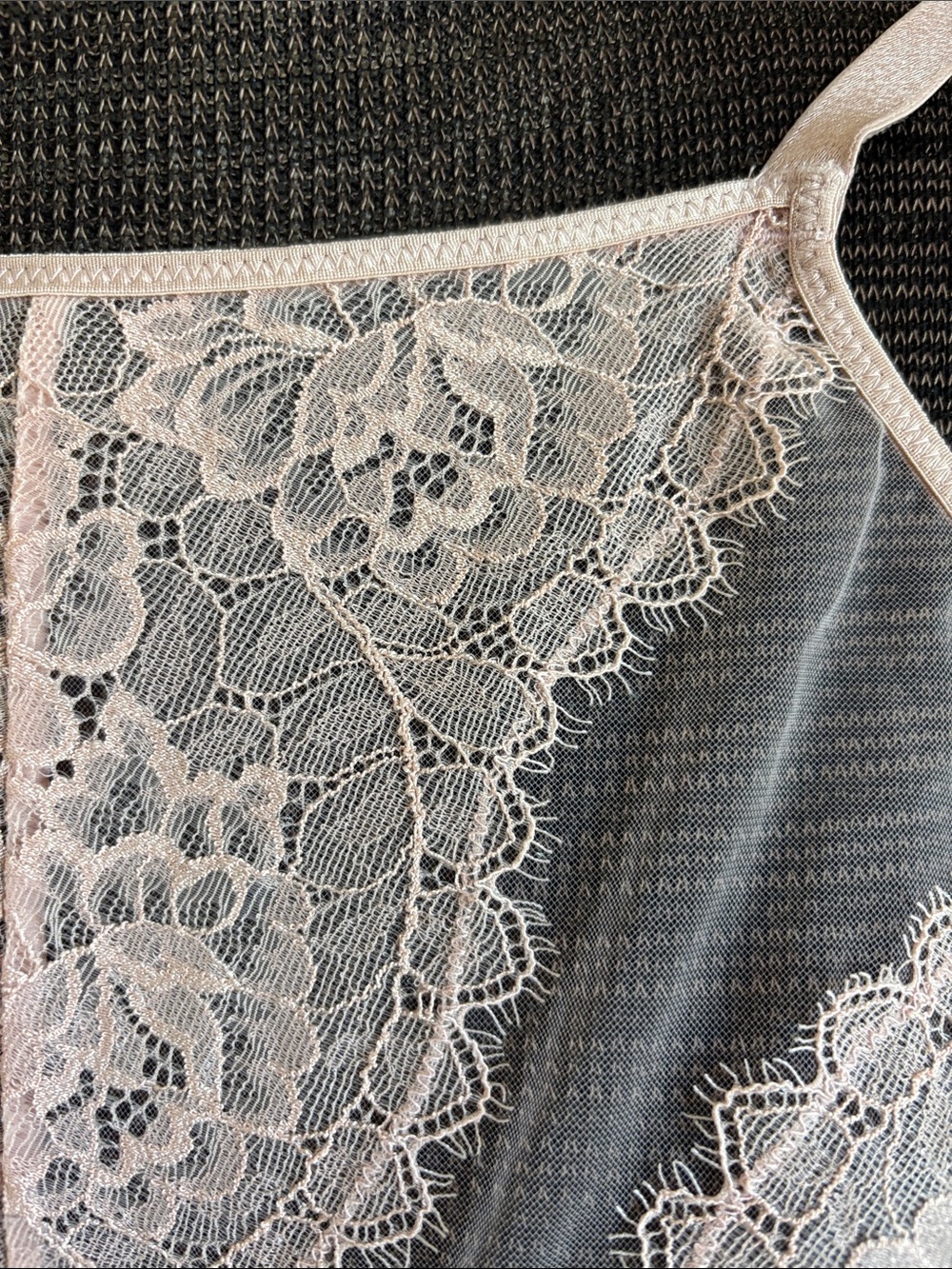 Soms Sheer Lace High-Neck Bralette - Light Pink NWOT. - Picture 4 of 5